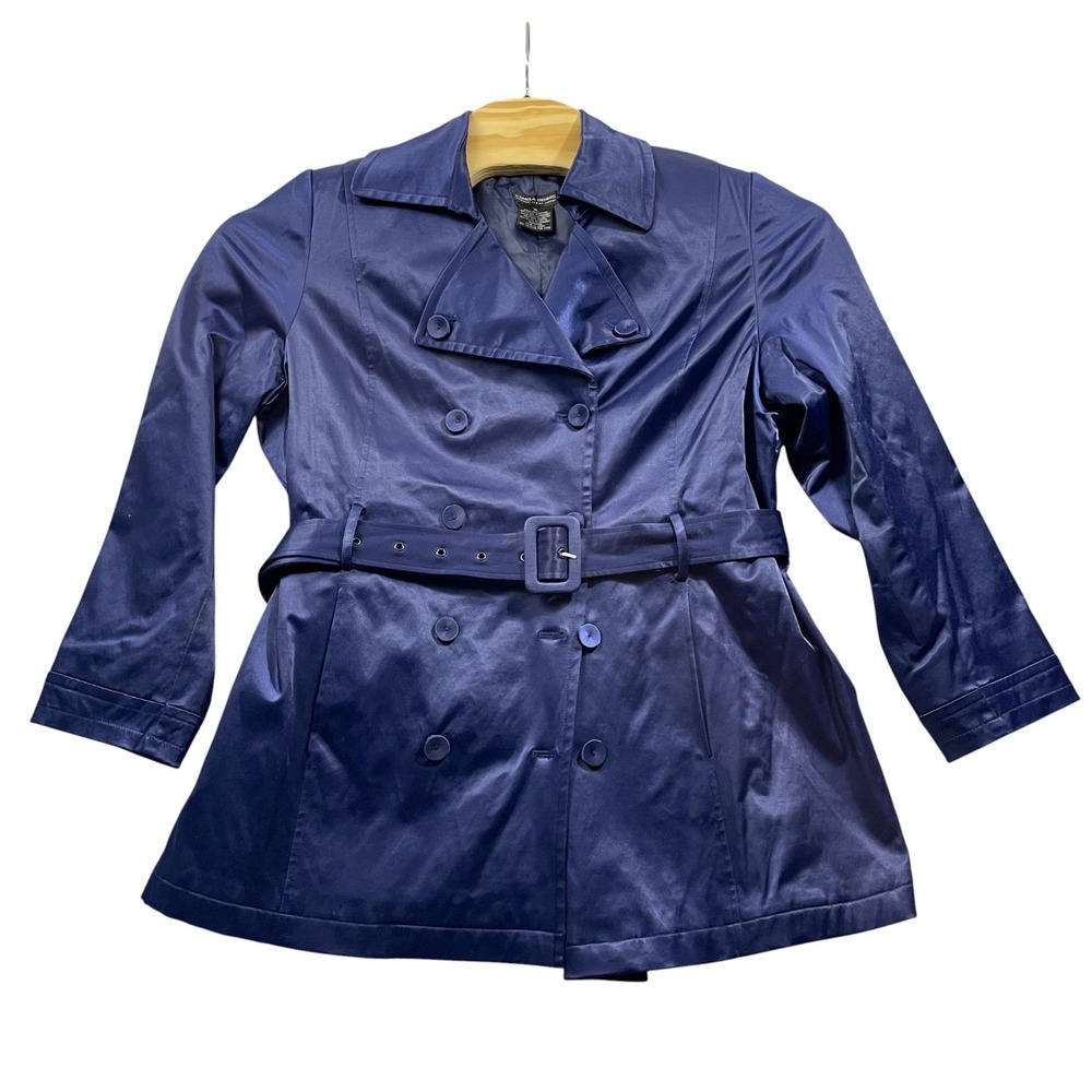 Pamela Dennis Private Client Group XL Stunning Blue Lined Belted Coat